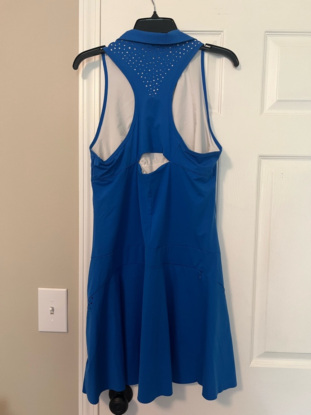 Adidas Womens Perforated Color Pop Golf Tennis Dress Blue Racerback Size XL - Picture 5 of 10